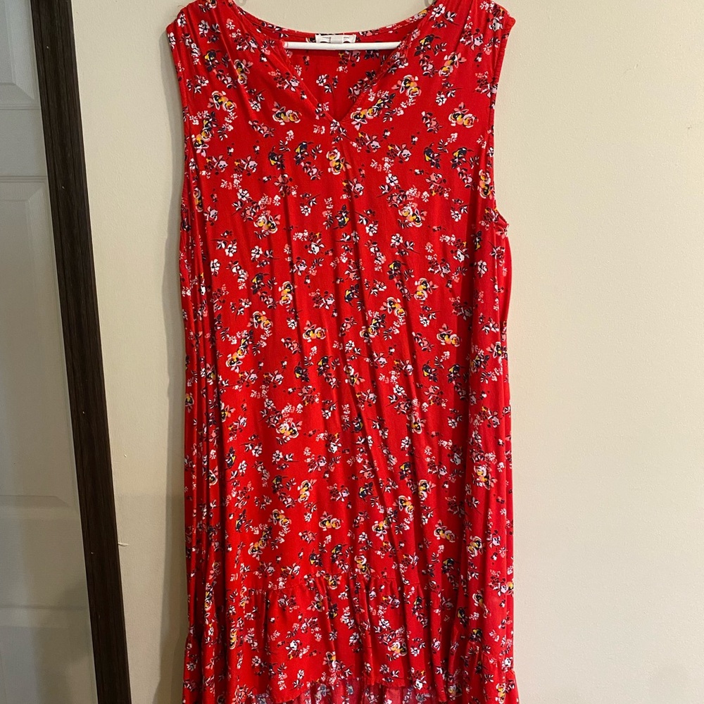 beachlunchlounge Red Floral Print Dress